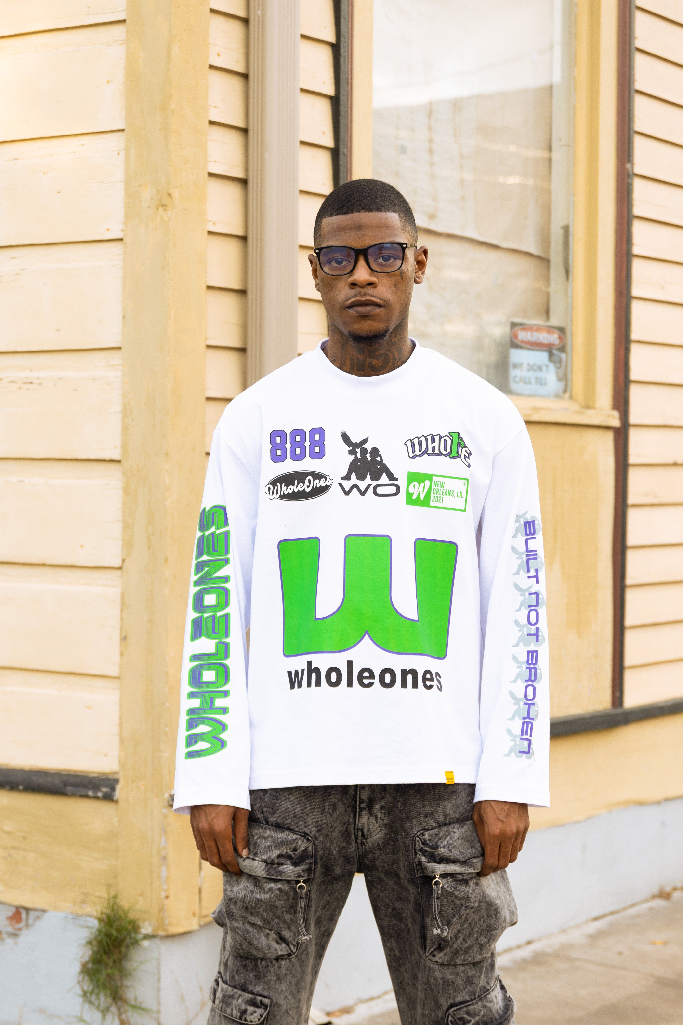 "Built Not Broken" Long Slv tee